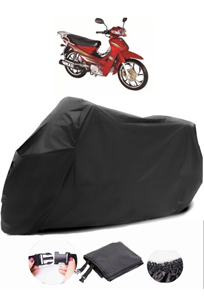 AutoZEL مشمع دراجة نارية أسود من Bisan Roadstar Cub مصنوع من قماش متين مقاوم ...