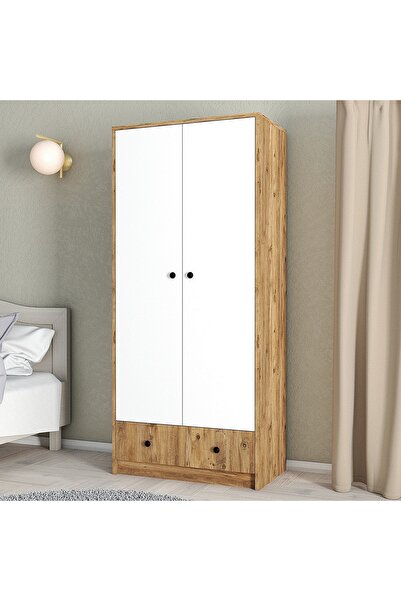 FUERMO LUXURY 2 KAPILI GARDROP ÇOK AMAÇLI DOLAP BOY DOLABI ELBİSE DOLABI ÇOCU...