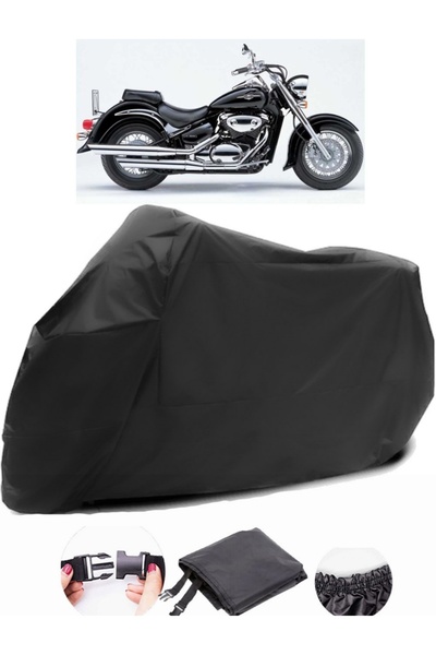 AutoZEL لسوزوكي VL 800 فولوسيا قماش القماش المشمع الأسود للدراجات النارية مقا...