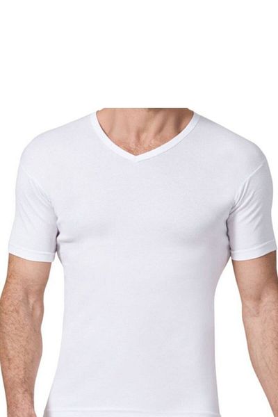 True Touch Saran Ultra Quality 100% Cotton Half Sleeve V-Neck Athlete T-shirt