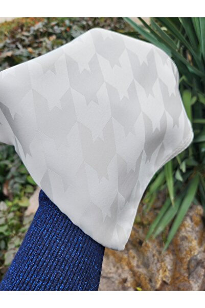 FRESCO SCARFS وشاح نسائي حجاب حريري جاكار بنمط هاوندزتوث*حجر