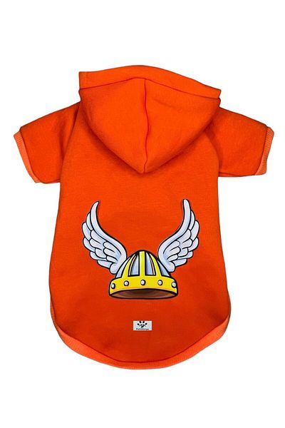 PetiliDünya Cat and Dog Pattern Angel Sweat Hooded Hoodie