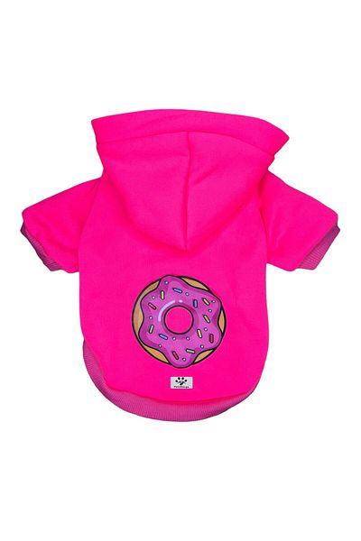 PetiliDünya Donut Sweat Hooded Sweatshirt Dog And Cat Outfit - Patterned Hoodie