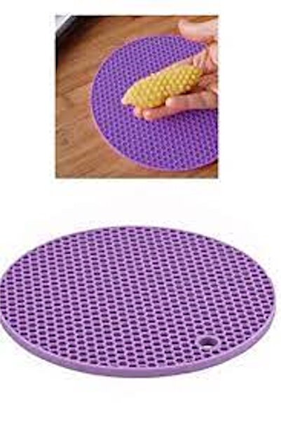 Kenpool Tava din silicon colorata cu model rotund - Kalburabastı Asorti