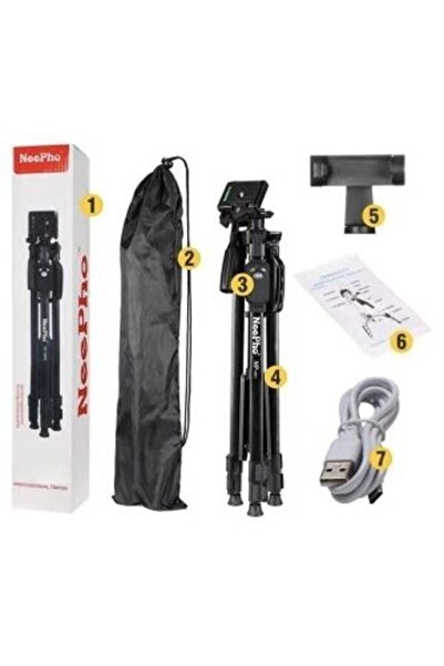 KOİ TECH 150 Cm Tripod Bluetooth Kumanda Hediyeli Profesyonel Telefon Tutucu ...