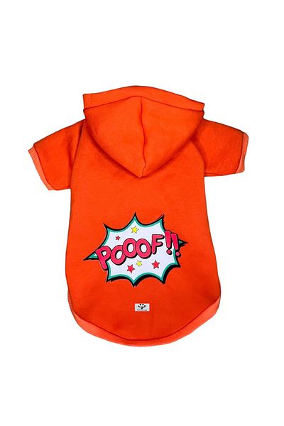 PetiliDünya Cat and Dog PatternedPoofHoodie - 100% Cotton Sweatshirt