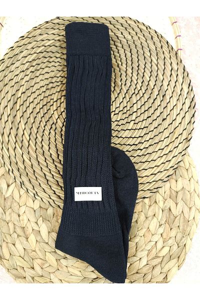Leement socks Дамски памучни 1 чифт аеробни чорапи с дебели хавлиени подметки с шарки до коленете