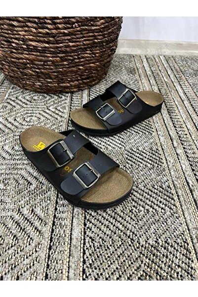 Behtah Kundura Unisex denní pohodlné venkovní vnitřní pantofle s dvojitou přezkou