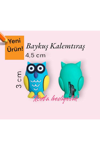 Rota Hediyelik New Owl Model Pencil Sharpener Pencil Opener 1 Piece Stationery Gift