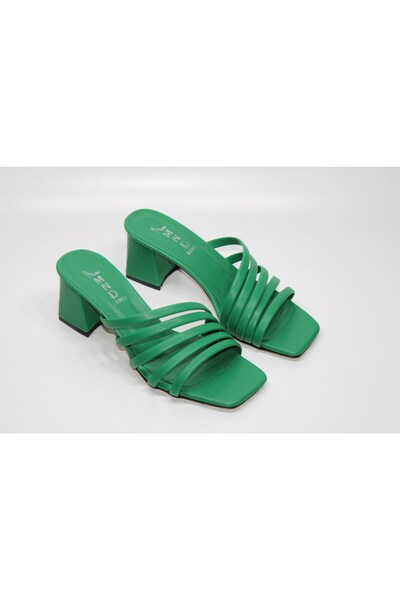 MND THICK HEELED CROSS FIVE STRAP COMFORTABLE HOME-WORK-STREET SLIPPERS