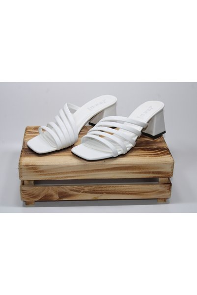 MND THICK HEELED CROSS FIVE STRAP COMFORTABLE HOME-WORK-STREET SLIPPERS