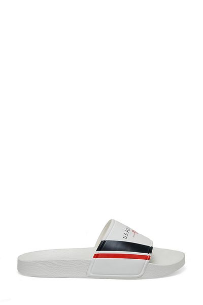 U.S. Polo Assn. ΒΑΣΗ. Polo Assn. Λευκές ανδρικές παντόφλες WILLY 4FX
