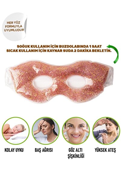 MİNİFİYONK قناع جل للوجه والعين قابل للتعديل ومنعش للاستخدام الساخن والبارد