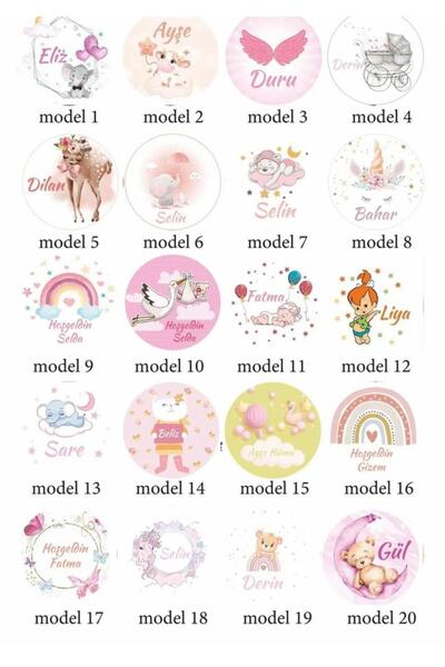 Angel Gift Chocolate 100 Adet-kutusuz- Isme Özel Hediyelik Hoşgeldin Kız Bebe...