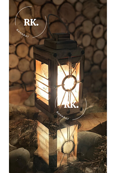 Genel Markalar Beyaz Tuz Lambası Asmalı Fener Modeli, şık ve doğal dekorasyon...