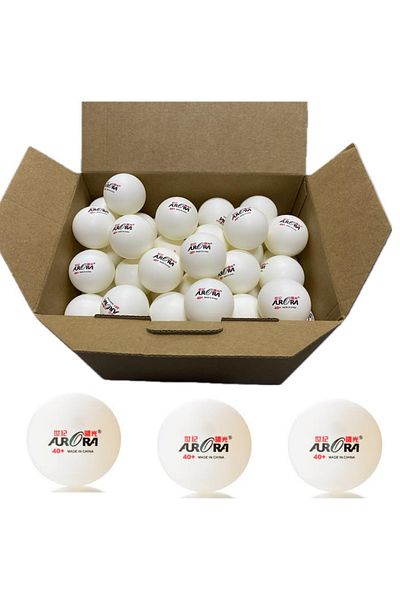 Aurora White Table Tennis Training Balls - 100 Pieces (100 Pcs)