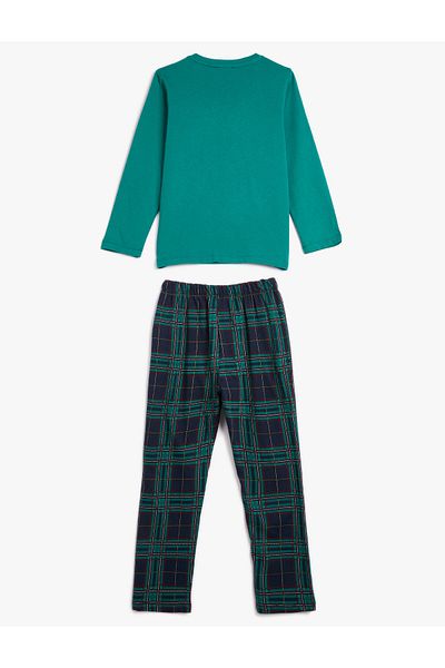 Koton Family Combination - Pajama Set New Year Themed 2 Piece Cotton