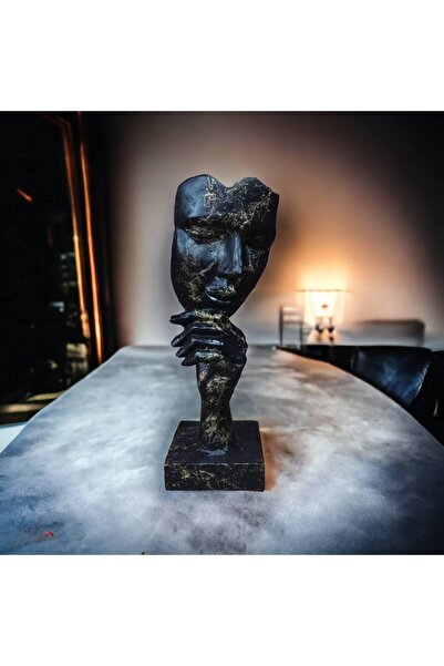 Intangible Art Sculpture – Heart-Holding Hand Design –  – Black Marble Appearance - Excellent original design