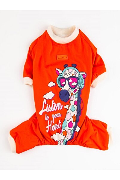 Pawstar Orange Giraffe Kedi Köpek Pijama
