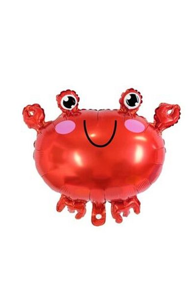 Bkmc Red Crab Patterned Foil Balloon