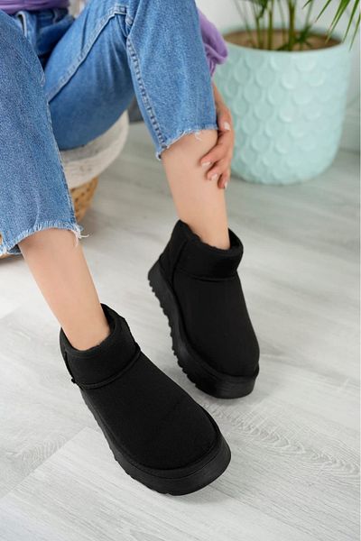 meefshoes Γυναικείες μίνι μπότες με χοντρή γούνα στο εσωτερικό