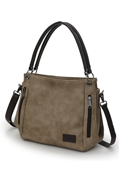 Cappadocia Vintage 3232 New Phaselis Kadın Dumanlı Açık Kahve Suni Deri Omuz ...