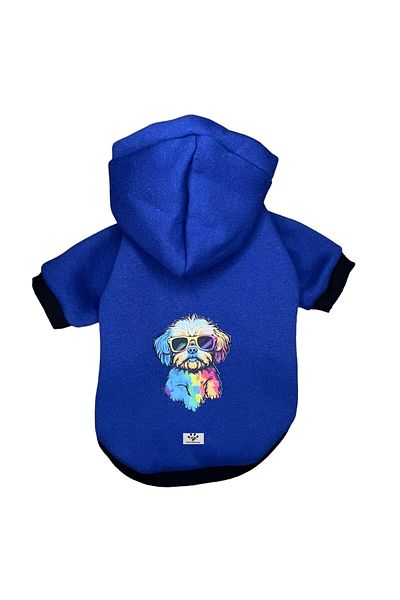 PetiliDünya Dog Colors Hooded Fleece Sweatshirt Dog And Cat Outfit & Dress