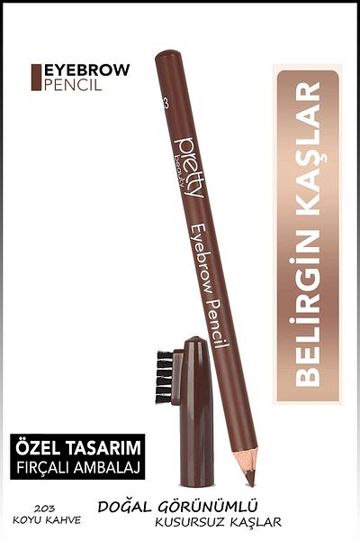 Pretty Beauty Dark Brown Eyebrow Pencil - Eyebrow Pencil 203