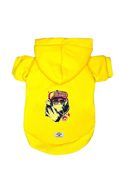 PetiliDünya monkey hiphop Hooded Fleece Sweatshirt Dog And Cat Outfit & Dress