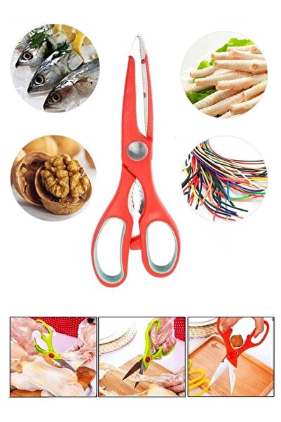 Hayveys Silikon Saplı Pratik Mutfak Makası Tavuk Ve Börek Makası ( E-22 )