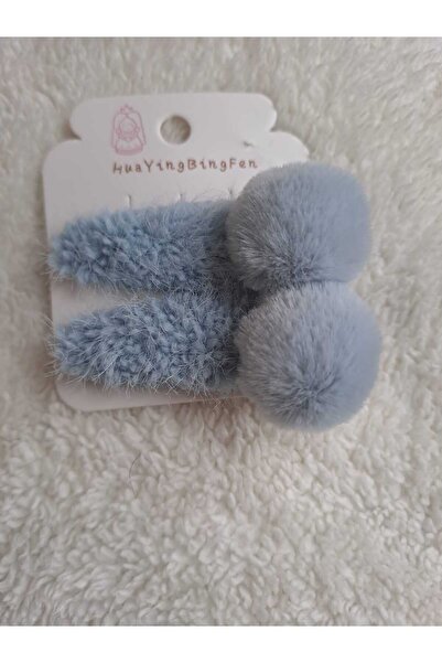 BEBESİS Mixed Color Double Children's Buckle with Furry Pompom Figure