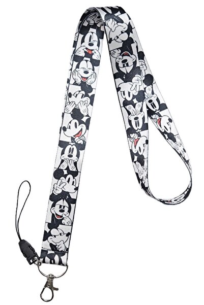 SEZA TEKSTİL Mickey Mouse - Boyun İpi Telefon Askısı