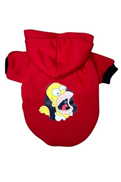 PetiliDünya Homer Simpson Cat & Dog Outfit Sweatshirt Hoodie simpson Printed Sweatshirt