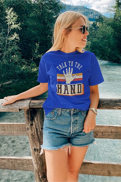 ADA BEBEK ÇOCUK Rock's Roll Printed Style 100% βαμβακερό γυναικείο μπλουζάκι με λαιμόκοψη
