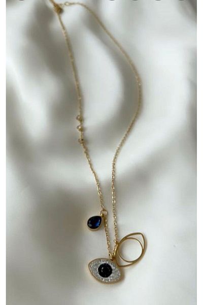 Accessories Gold Color Eyed Steel Necklace
