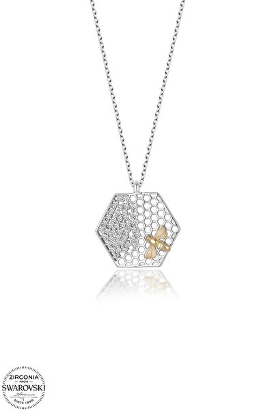 Swarovski Swarovski Zirconia Kadın Arı Kovanı Gümüş Kolye