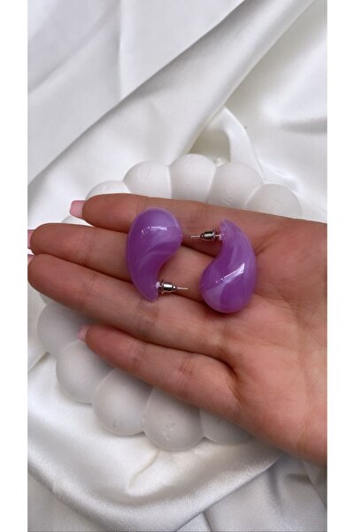 Accessories Mor Renk Bottego Damla Küpe