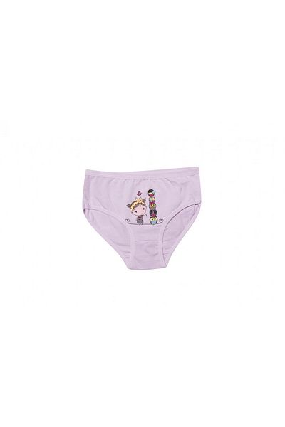 HB TREND Set de 6 chiloți de bikini din bumbac pieptănați pentru fete