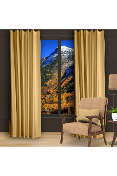 DECO Hardal Blackout (KARATMA) Perde-güneşlik Pilesiz Extraforlu Düz Dikim