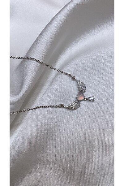 Accessories Gümüş Renk Çelik Melek Kolye