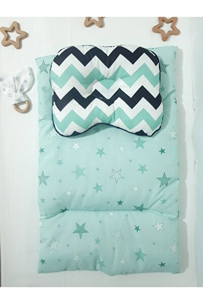 bebek_iklimi وسادة فتح سفلية مزدوجة الجوانب باللون الأخضر (مع وسادة تصحيح الر...