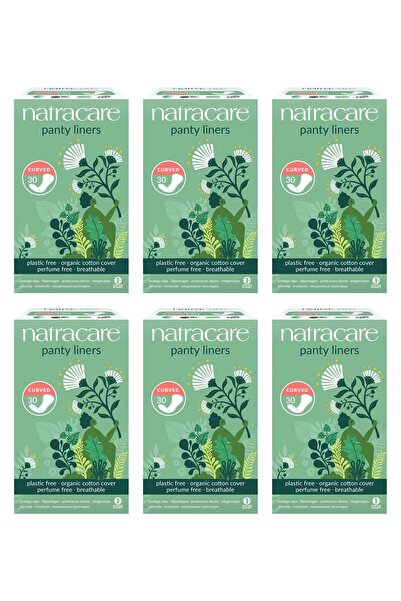 Natracare Organik Ve Doğal Günlük Ped Anatomik Şekilli Curved 6'lı Set - 180 Adet Ped