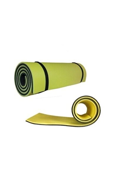 Genel Markalar Professional Mat 10 Mm Çift Taraflı Sarı Siyah Pilates Ve Yoga Matı 55x171 Cm