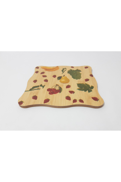 Penguen Wooden Fruit Patterned Trivet