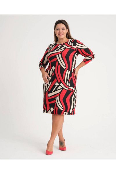 Butik Nilyam Γυναικείο Plus Size Pocket Λεπτομερές Suede Midi Φόρεμα 22014 Ροζ