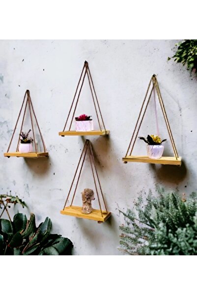 Picco Wood ahşap halatlı raf