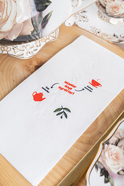 Rima Tasarım منديل عرض لمحبي الشاي والقهوة 20 قطعة