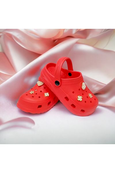 PATİK BEBE Girl's Slippers Anti-Slip Eva Sole Decorated Stylish