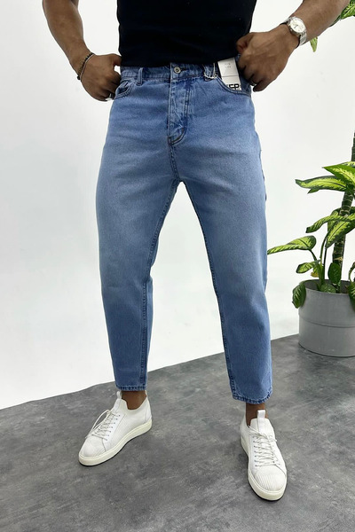 BDRMAN Boyfriend Blue Color Antique Washed Jeans