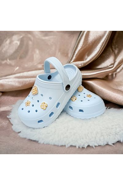 PATİK BEBE Girl's Slippers Anti-Slip Eva Sole Decorated Stylish